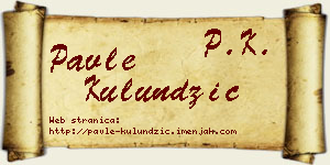 Pavle Kulundžić vizit kartica